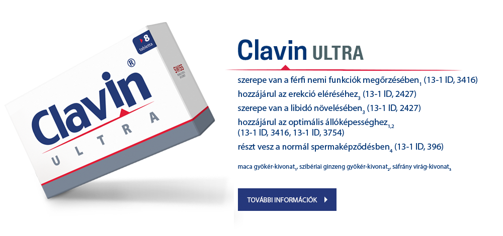 Clavin Ultra potencianövelő kapszula - 8db - rendelés, online vásárlás - BioNagyker webáruház